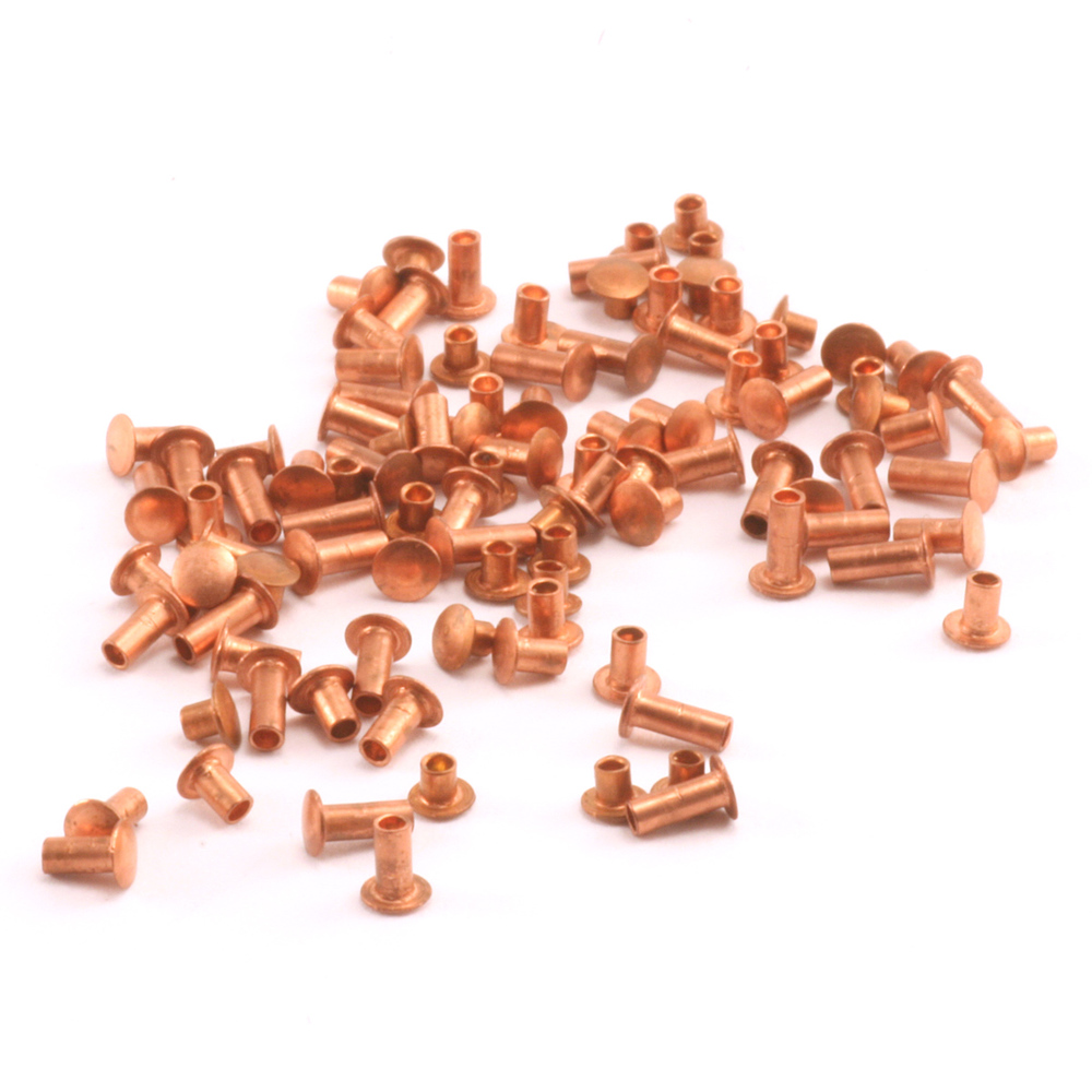 Rivets, Findings & Stringing Assorted Copper Hollow 1/16" Rivets